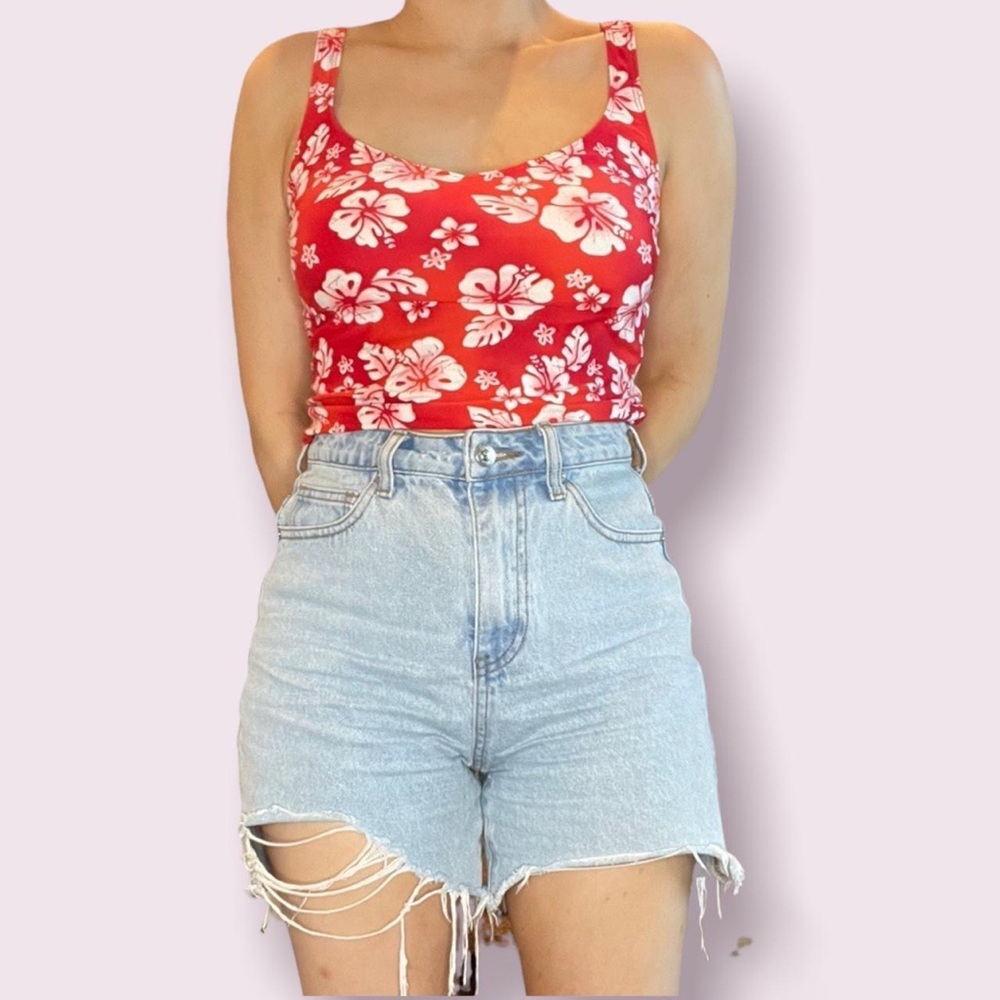 Swim top in a size small (it does not have a tag but it fits like a small)